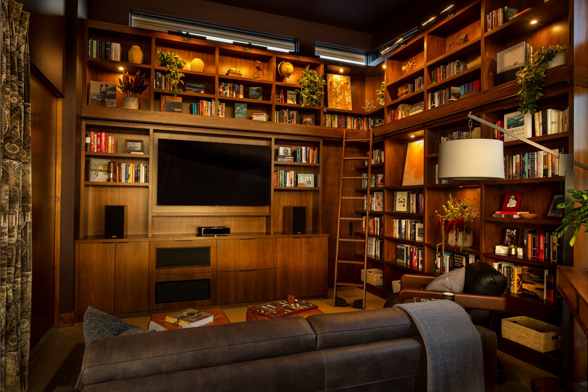 Tetherow West Custom Home Media and Library